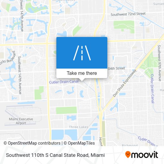 Southwest 110th S Canal State Road map