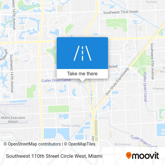 Southwest 110th Street Circle West map