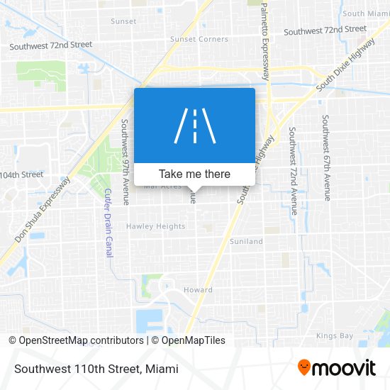 Southwest 110th Street map