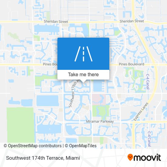 Southwest 174th Terrace map