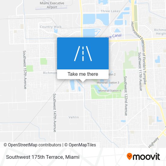 Southwest 175th Terrace map