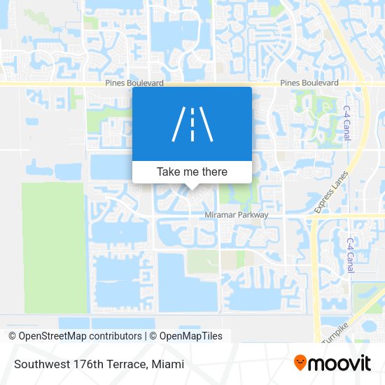 Southwest 176th Terrace map