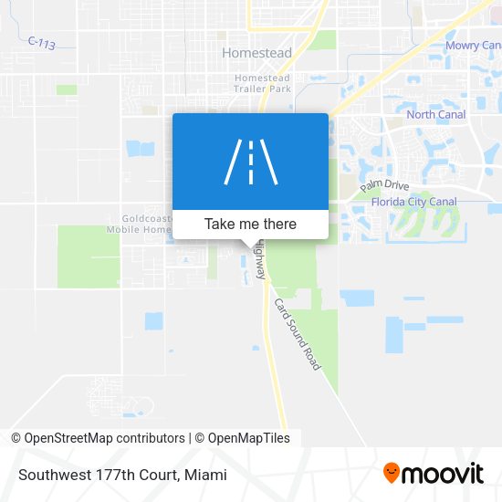 Southwest 177th Court map