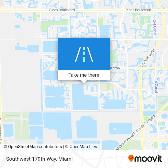 Southwest 179th Way map