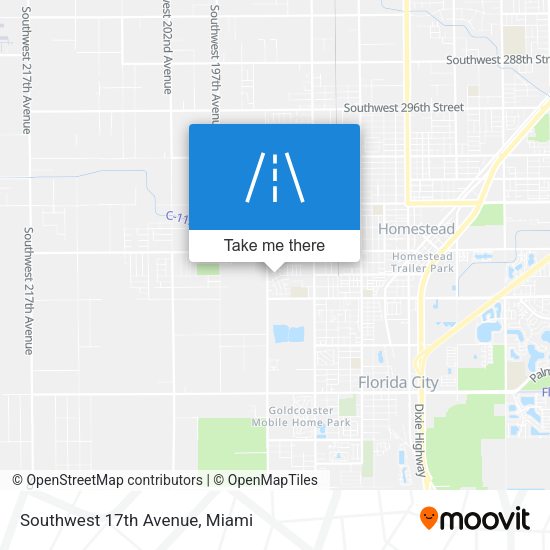 Mapa de Southwest 17th Avenue