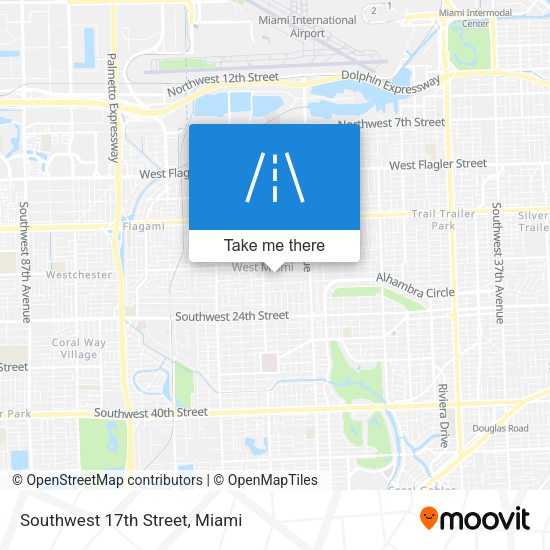 Southwest 17th Street map