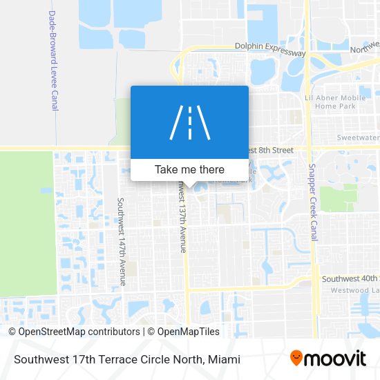 Southwest 17th Terrace Circle North map