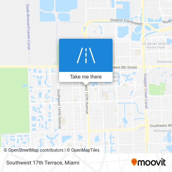 Southwest 17th Terrace map