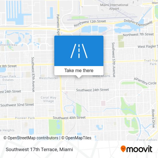 Southwest 17th Terrace map