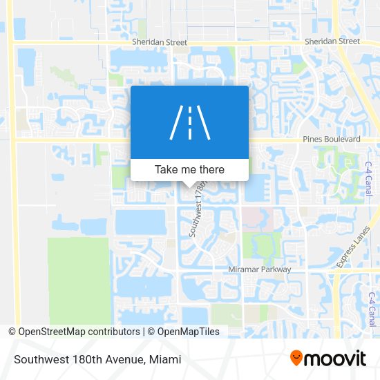 Southwest 180th Avenue map