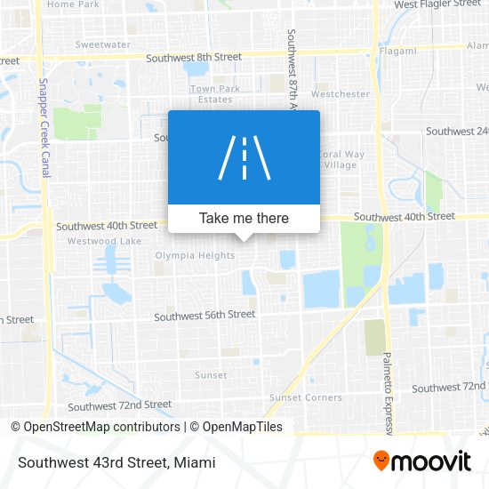 Southwest 43rd Street map