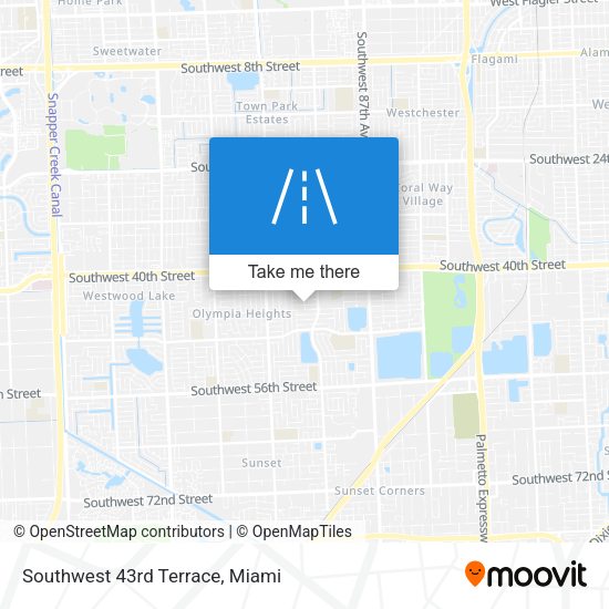 Southwest 43rd Terrace map