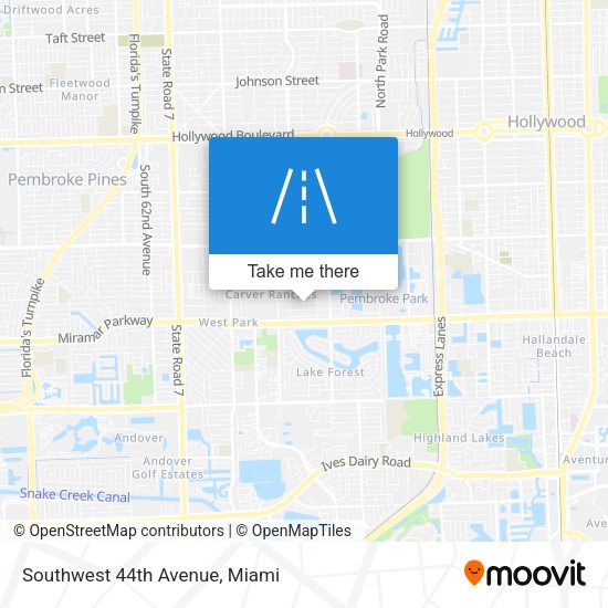 Mapa de Southwest 44th Avenue