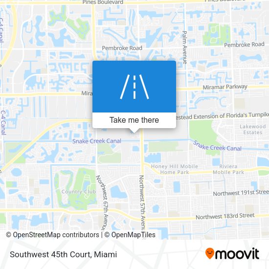 Mapa de Southwest 45th Court