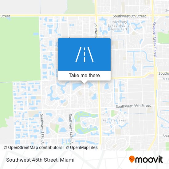 Southwest 45th Street map