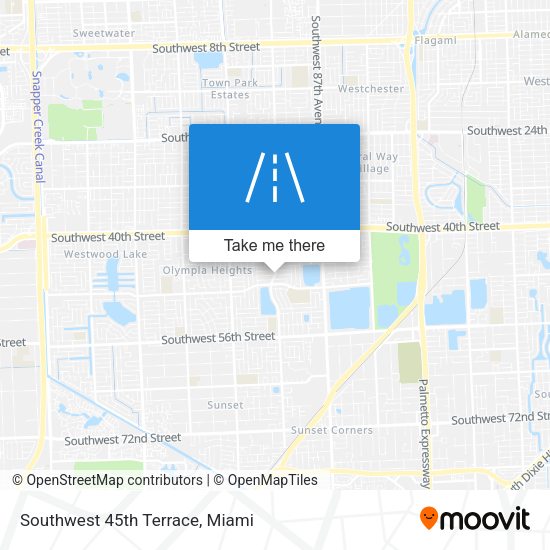 Southwest 45th Terrace map