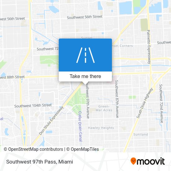 Southwest 97th Pass map