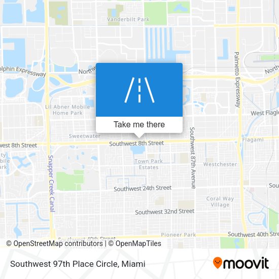 Southwest 97th Place Circle map
