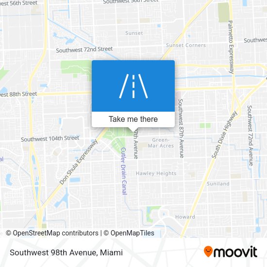 Southwest 98th Avenue map