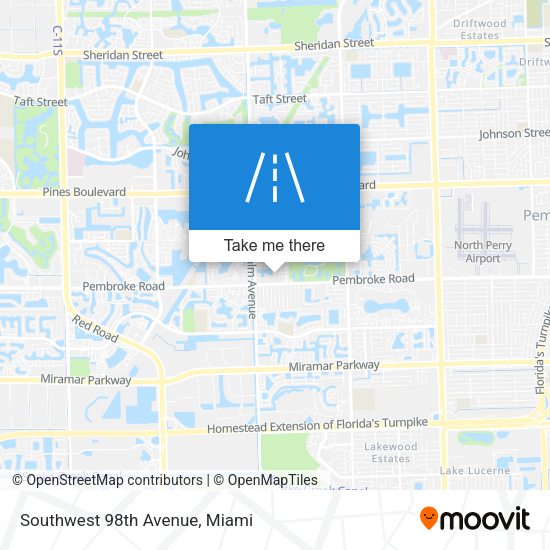 Southwest 98th Avenue map