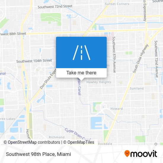 Southwest 98th Place map