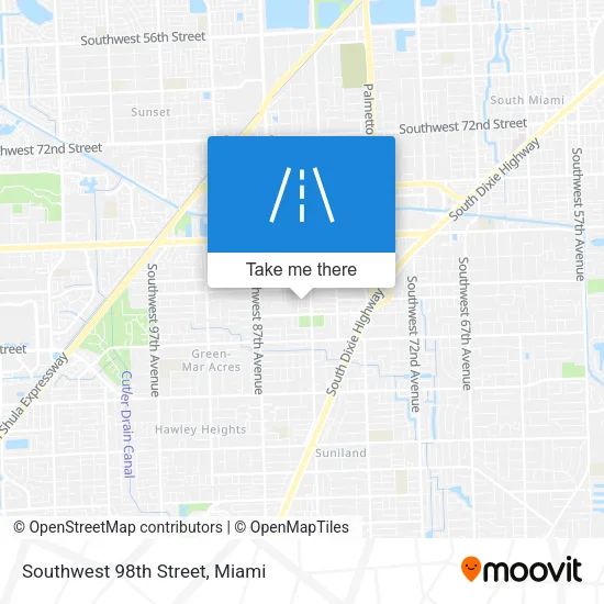 Southwest 98th Street map