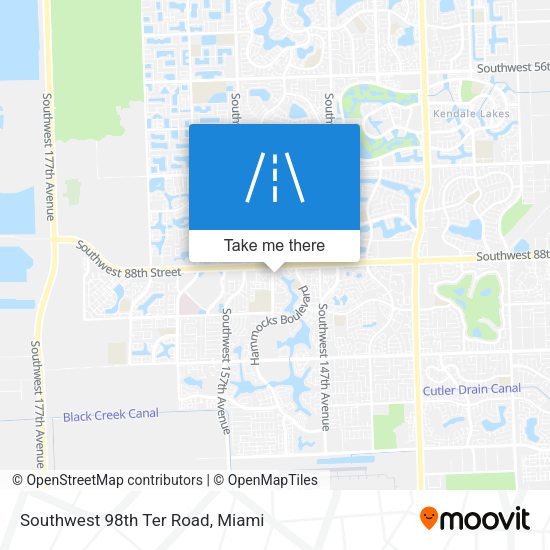 Southwest 98th Ter Road map