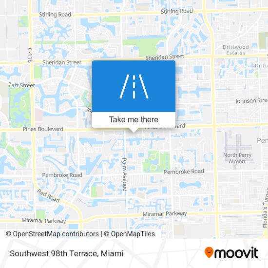 Southwest 98th Terrace map
