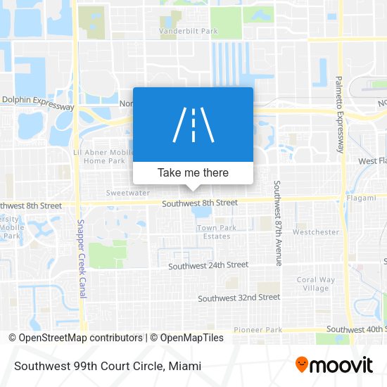 Mapa de Southwest 99th Court Circle