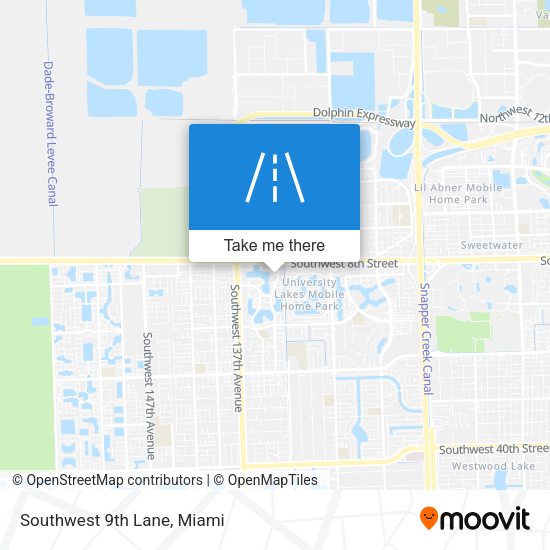 Southwest 9th Lane map