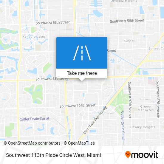 Southwest 113th Place Circle West map