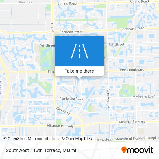 Southwest 113th Terrace map