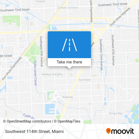 Southwest 114th Street map