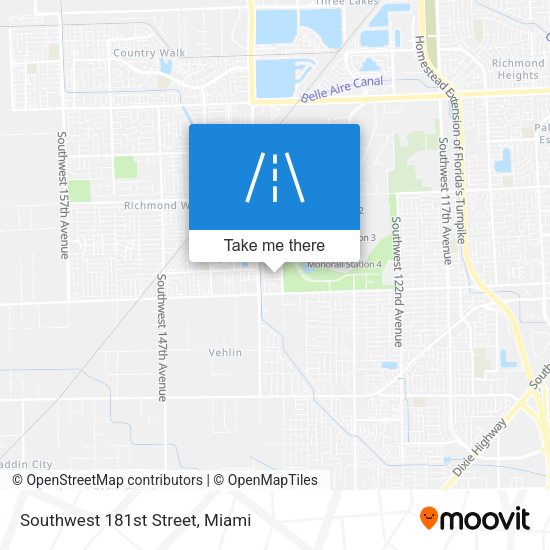 Southwest 181st Street map