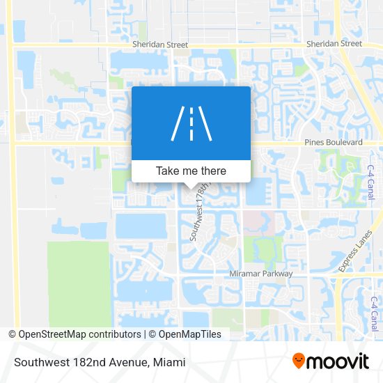 Mapa de Southwest 182nd Avenue