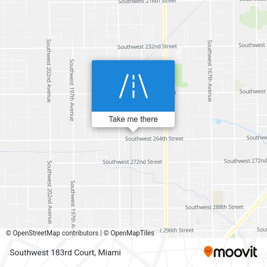 Southwest 183rd Court map