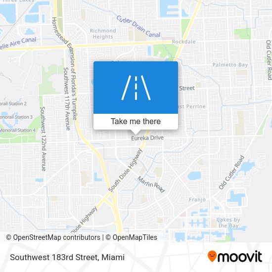 Southwest 183rd Street map