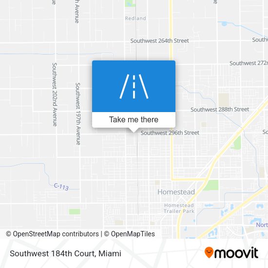 Southwest 184th Court map