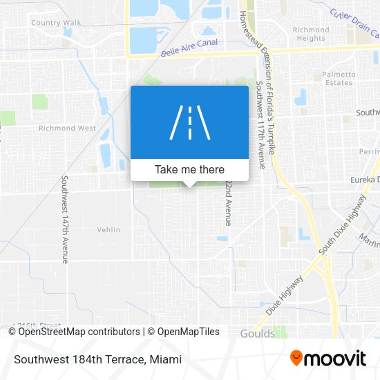 Southwest 184th Terrace map