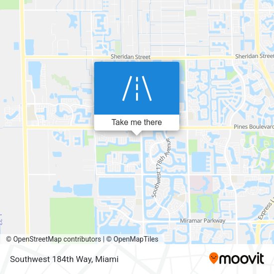 Southwest 184th Way map