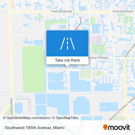 Southwest 185th Avenue map
