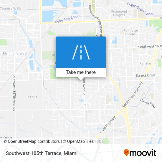 Southwest 185th Terrace map