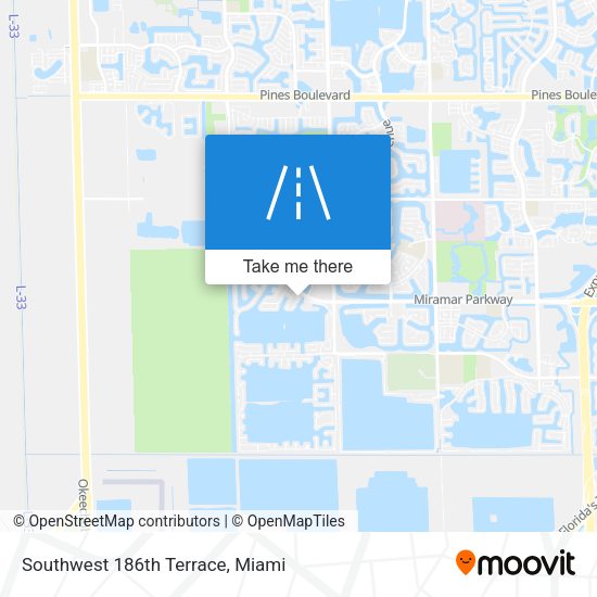 Mapa de Southwest 186th Terrace