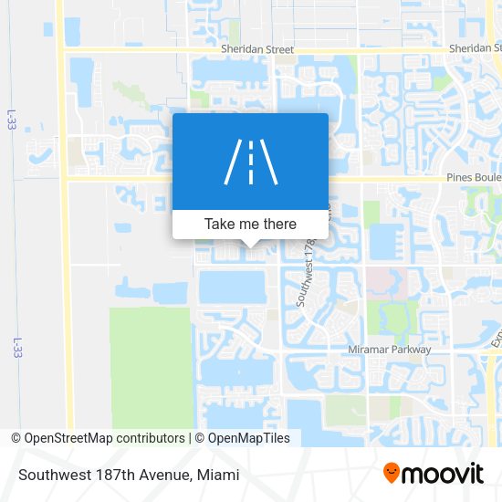 Southwest 187th Avenue map