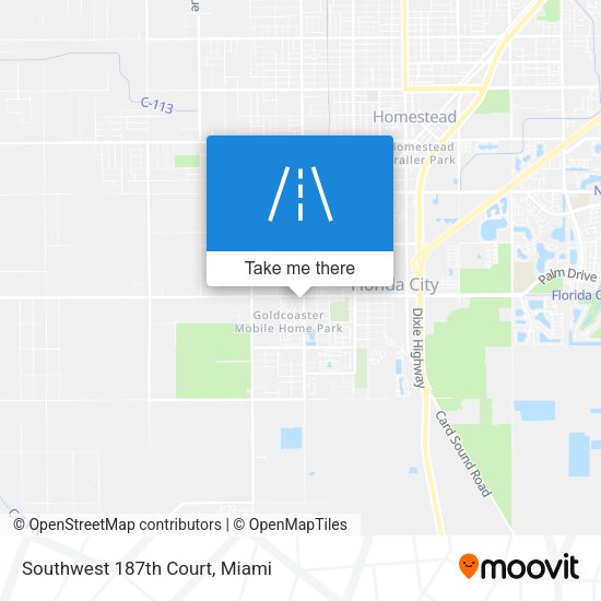 Southwest 187th Court map