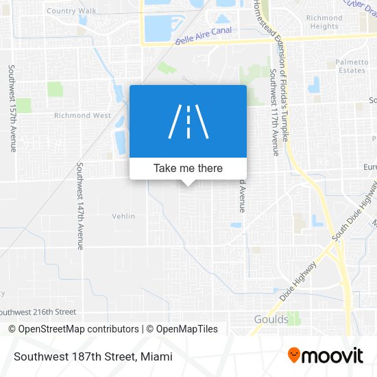 Southwest 187th Street map