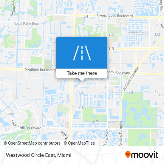 Westwood Circle East map