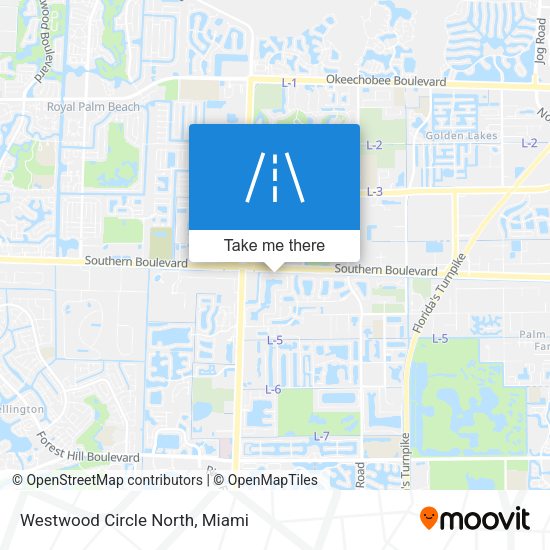Westwood Circle North map