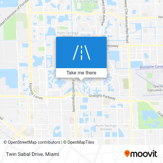 Mapa de Twin Sabal Drive