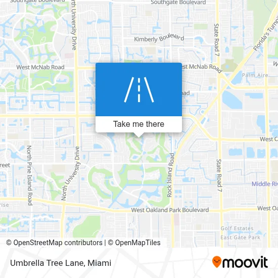 Umbrella Tree Lane map